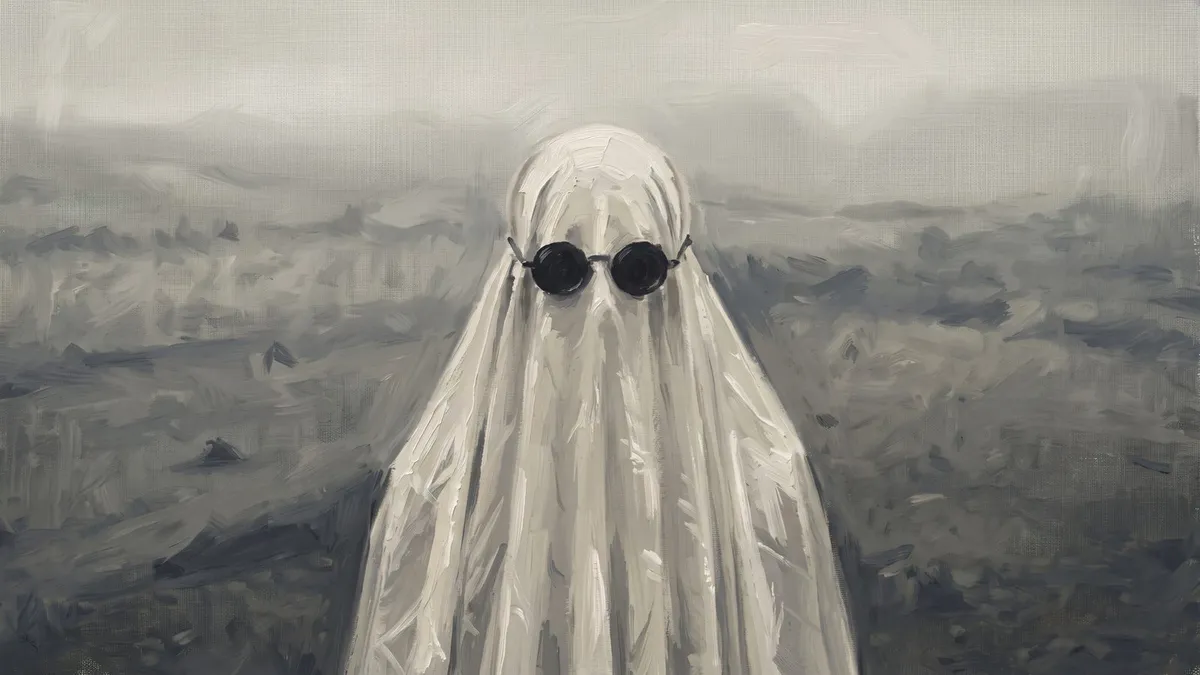 Ghost Sunglasses Spooky Muted Gray shown on your frame