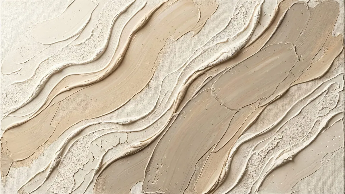 Beige Plaster Waves shown on your frame