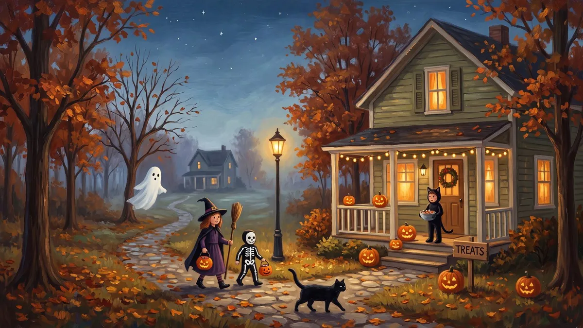 Storybook Halloween Trick-Or-Treat shown on your frame