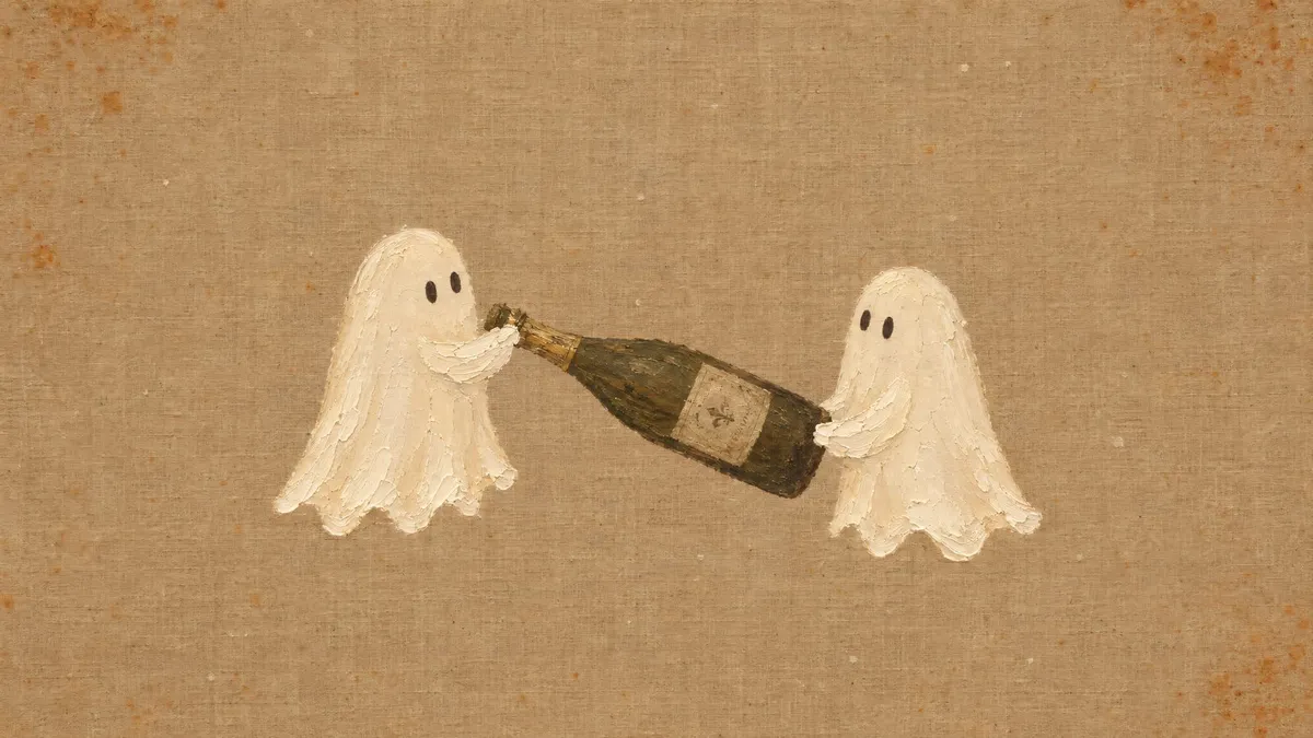 Champagne Ghosts shown on your frame