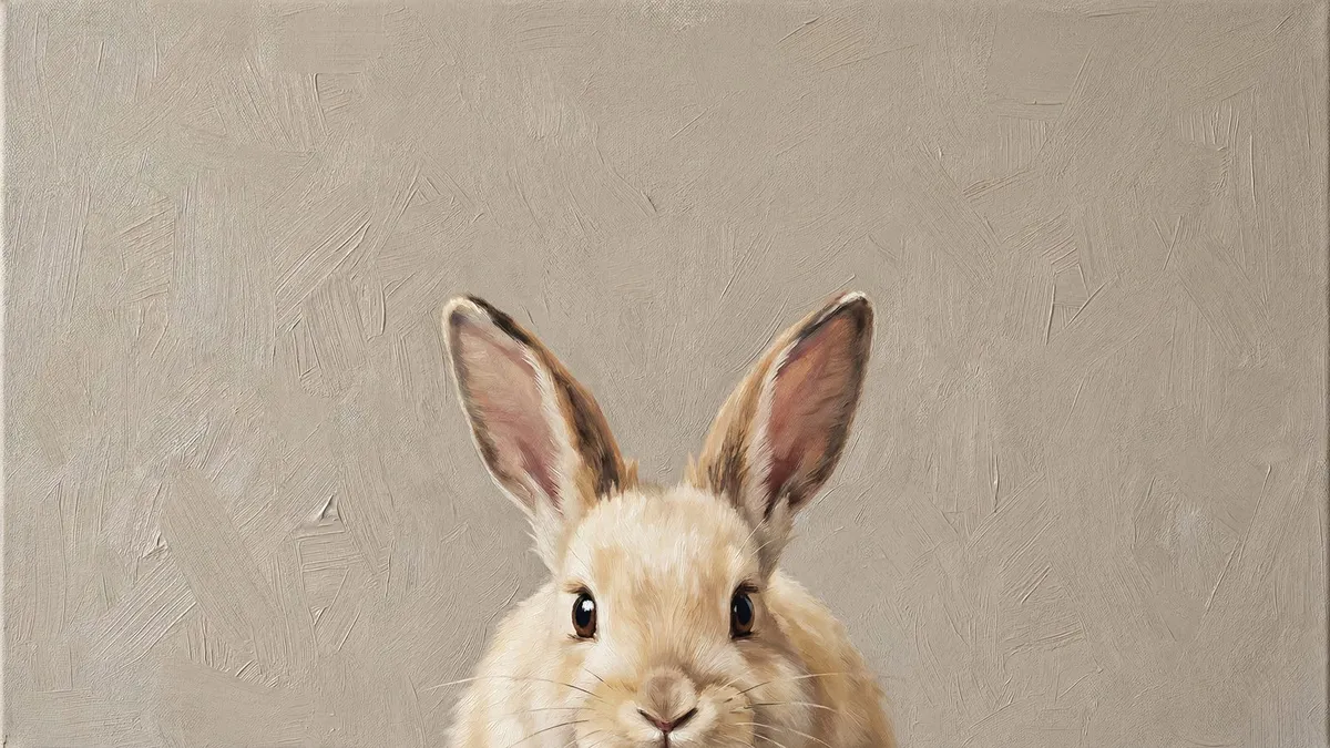 Vintage Bunny shown on your frame