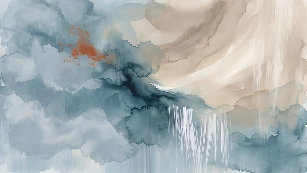 Hazy Coastal Abstract Wash shown on your frame
