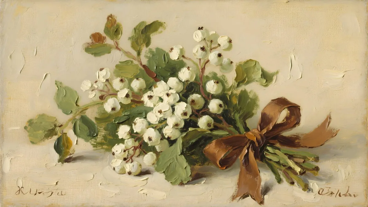 Vintage Mistletoe shown on your frame