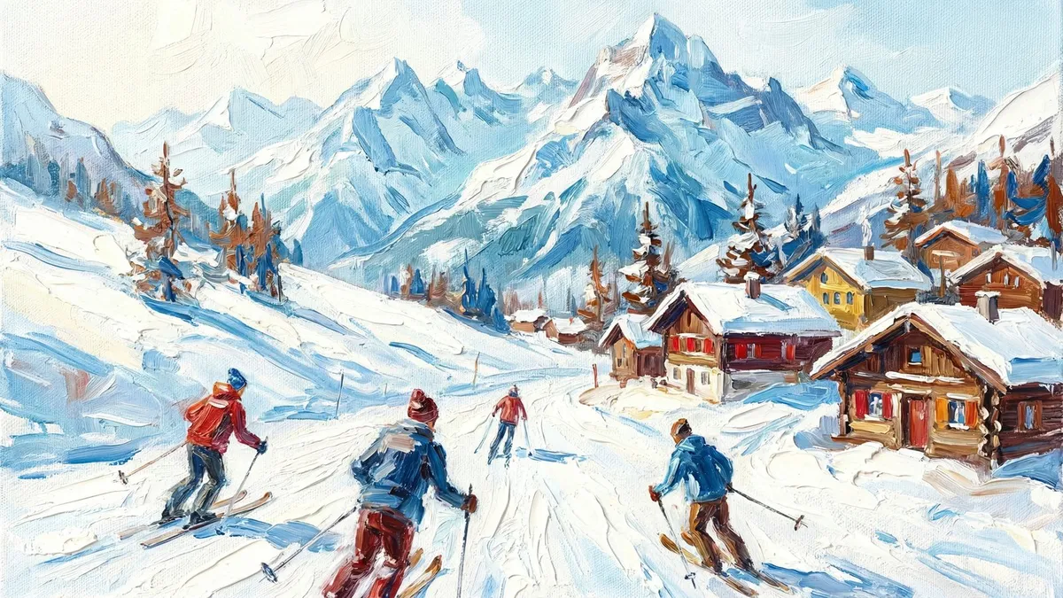 Alpine Ski Village shown on your frame