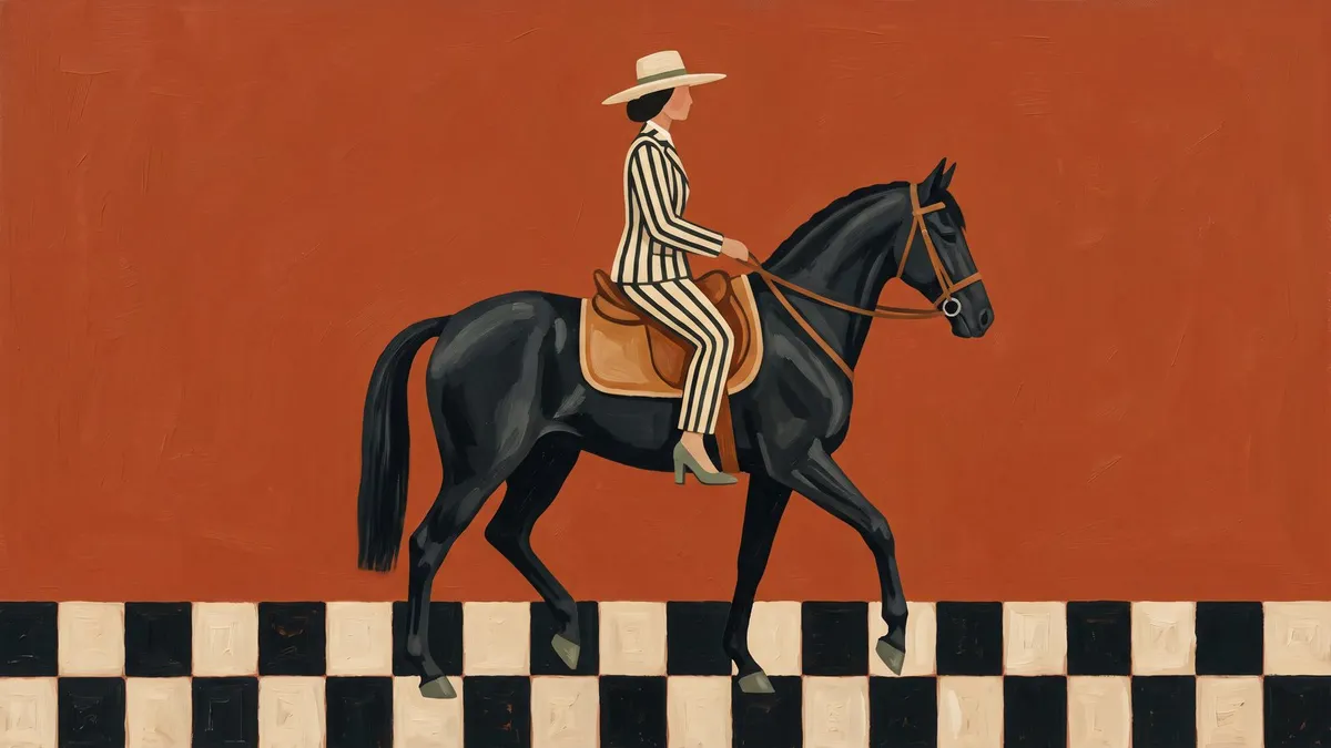 Terracotta Folk Rider shown on your frame