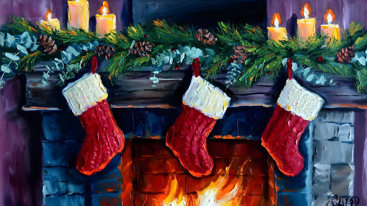 Cozy Christmas Oil Painting Set