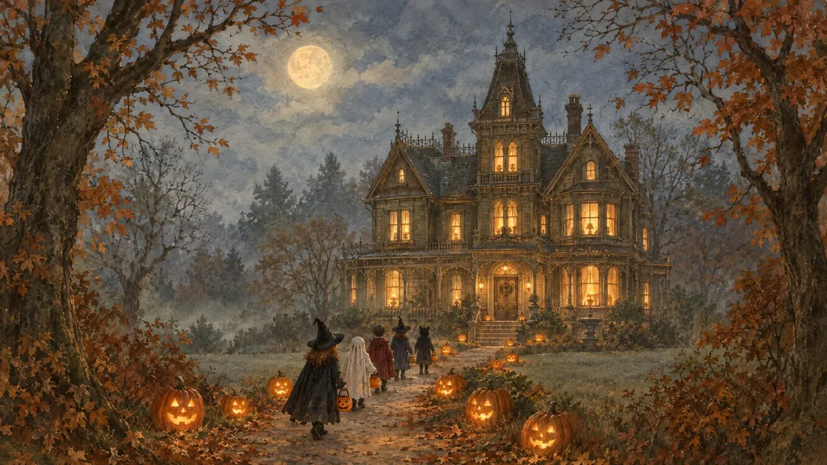 Moonlit Haunted Mansion shown on your frame