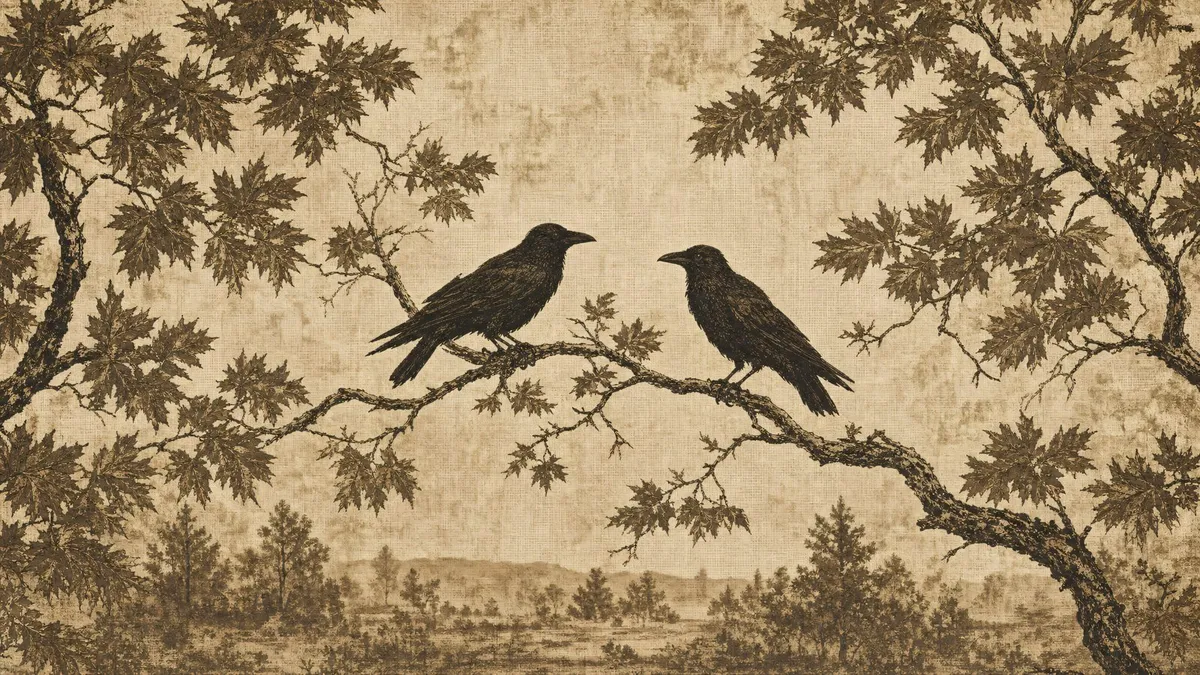 Moody Autumn Crows shown on your frame