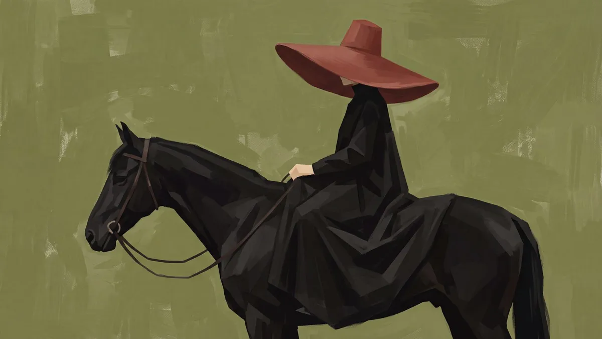 Red Hat Equestrian Portrait shown on your frame
