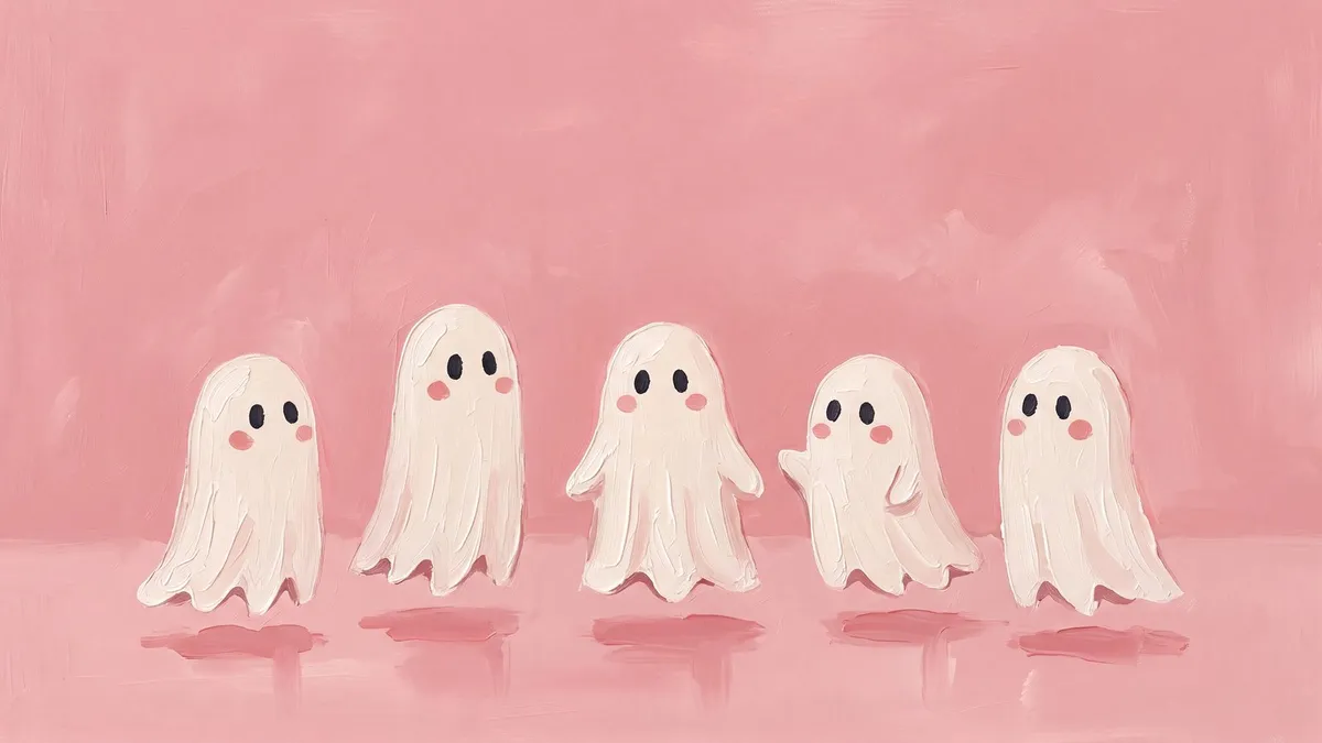Pastel Pink Ghost Parade shown on your frame