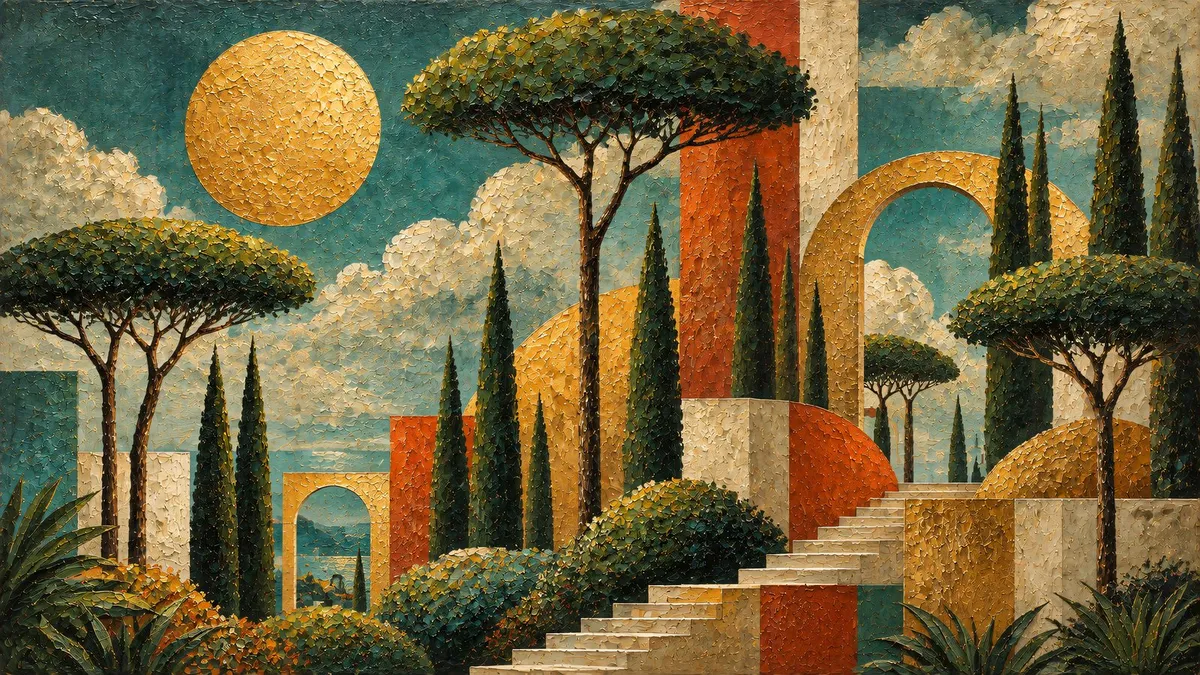 Tuscan Landscape shown on your frame