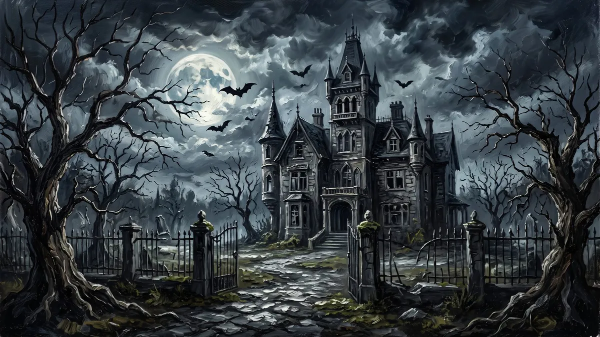 Haunted Mansion Castle Moon shown on your frame