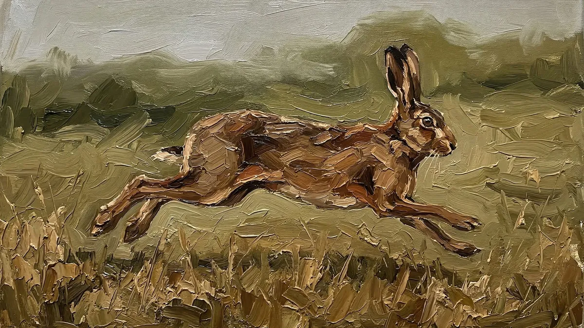 Impasto Hare shown on your frame