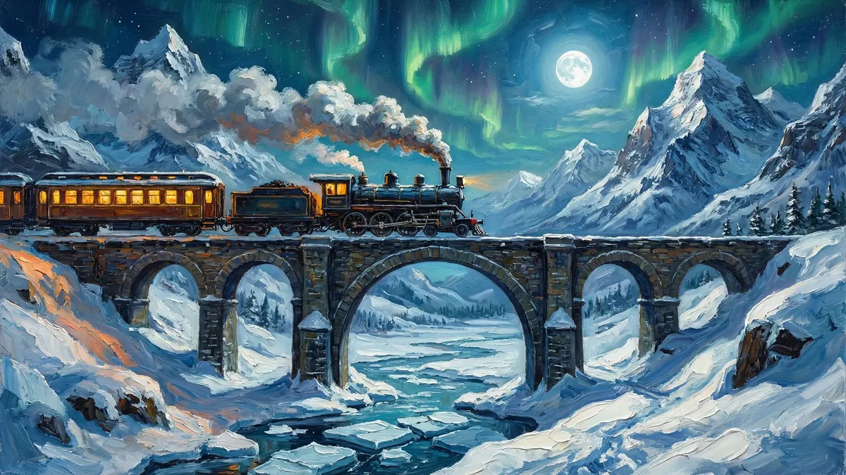 Winter Train shown on your frame