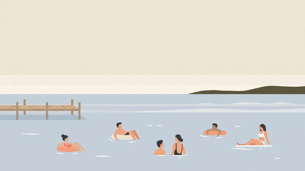 Minimalist Summer Swimming shown on your frame