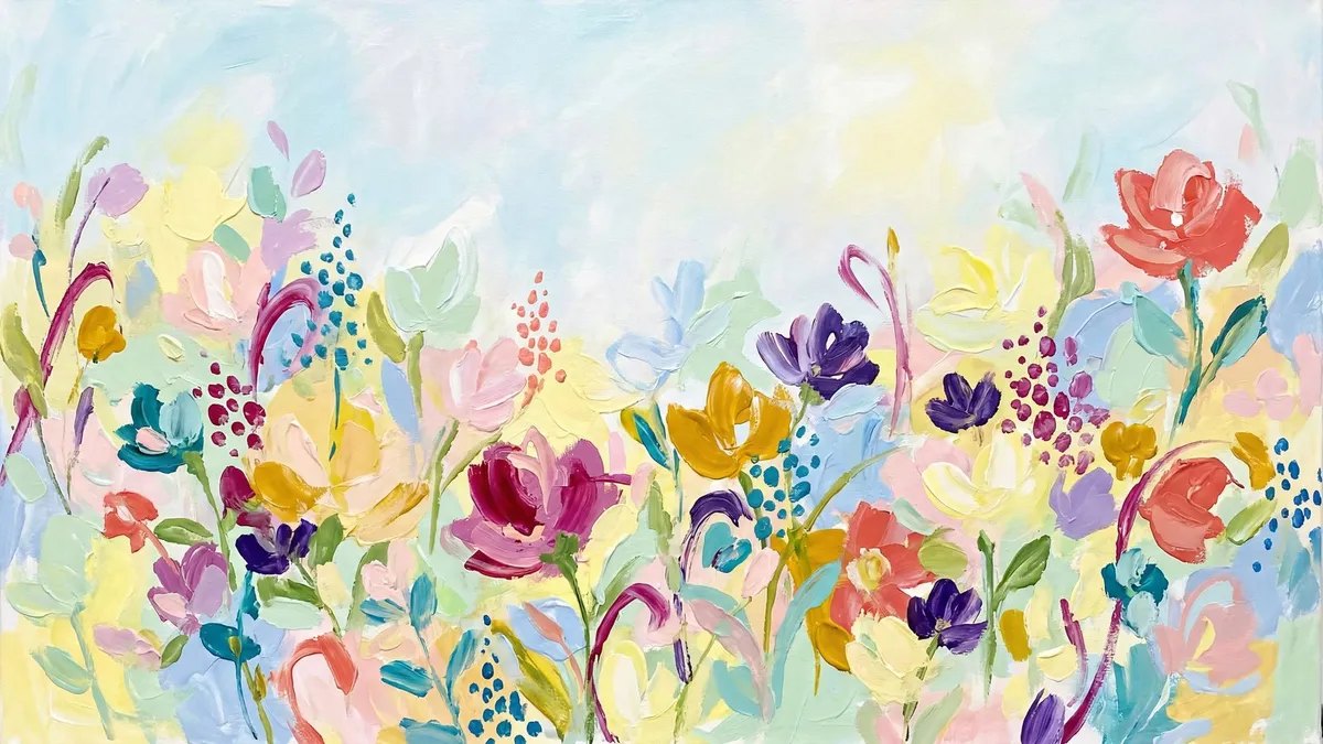 Abstract Floral shown on your frame