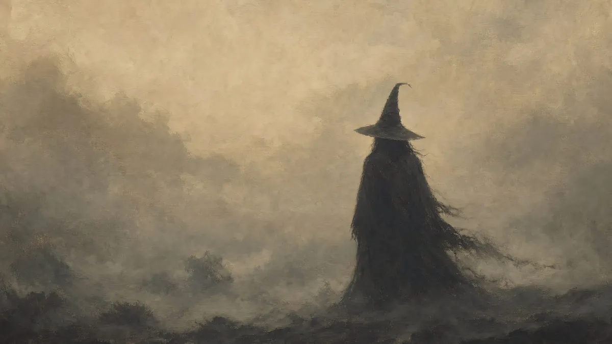 Misty Witch Silhouette shown on your frame