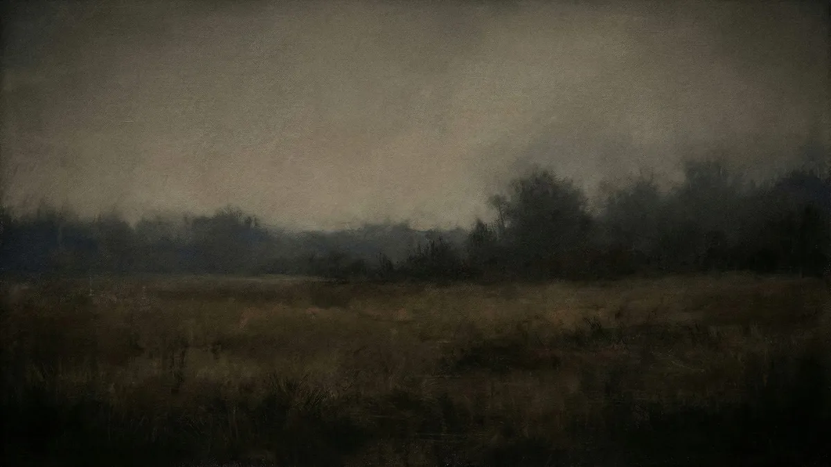 Moody Dark Landscape shown on your frame