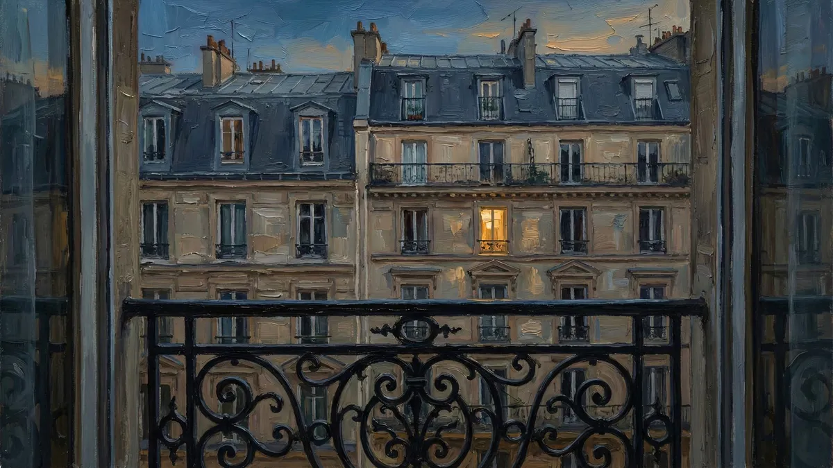 Paris Balcony shown on your frame