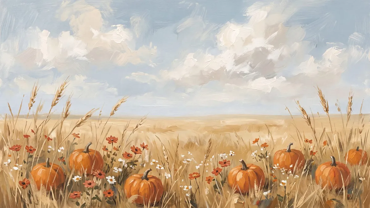 Golden Pumpkin Patch shown on your frame