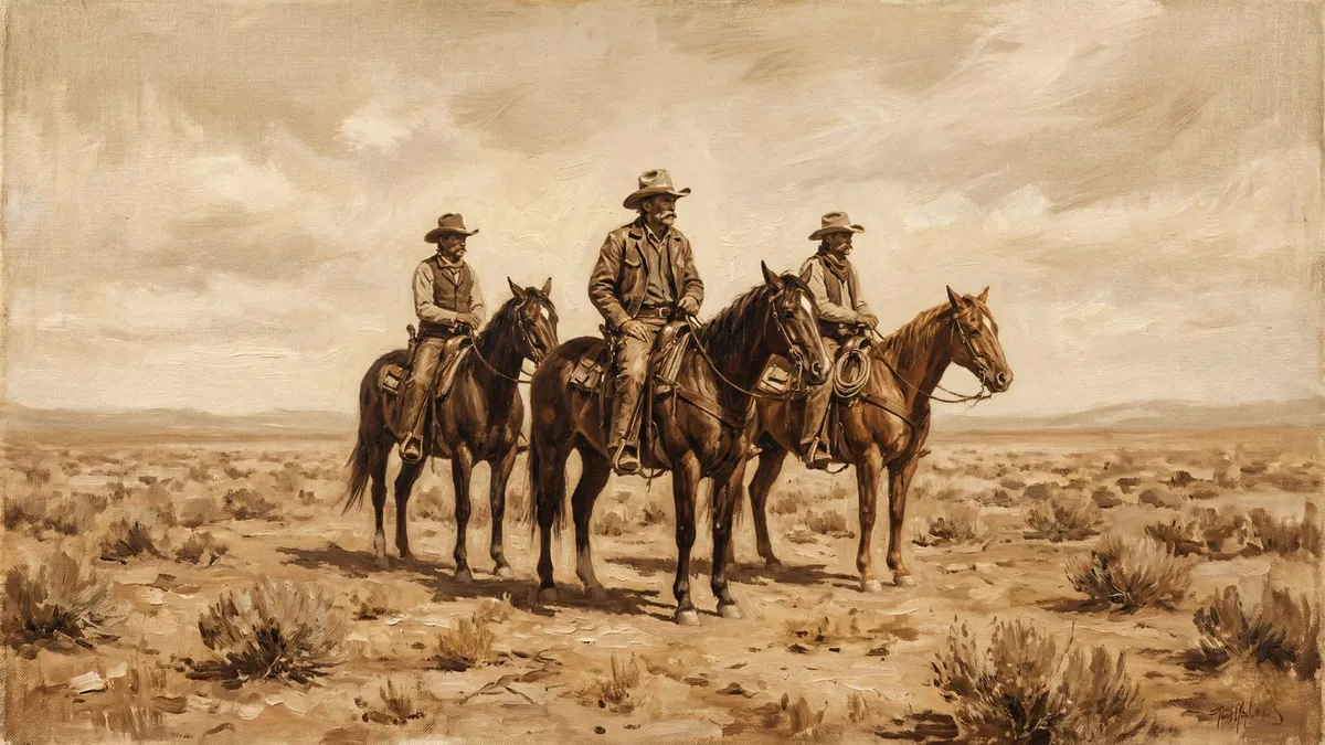 Wild West Cowboys Desert shown on your frame