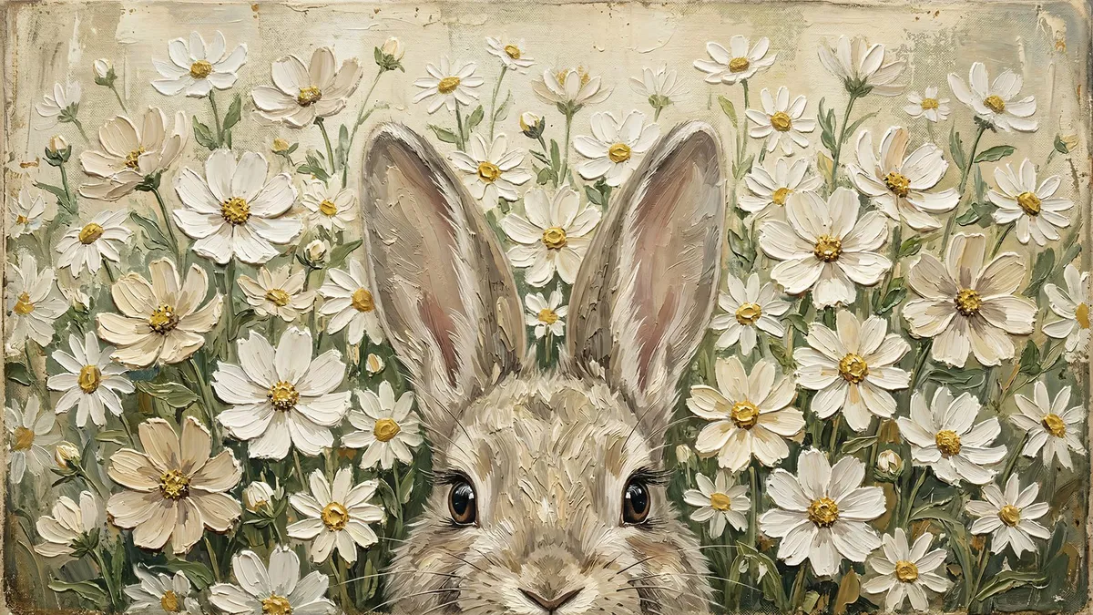 Rabbit Daisies shown on your frame