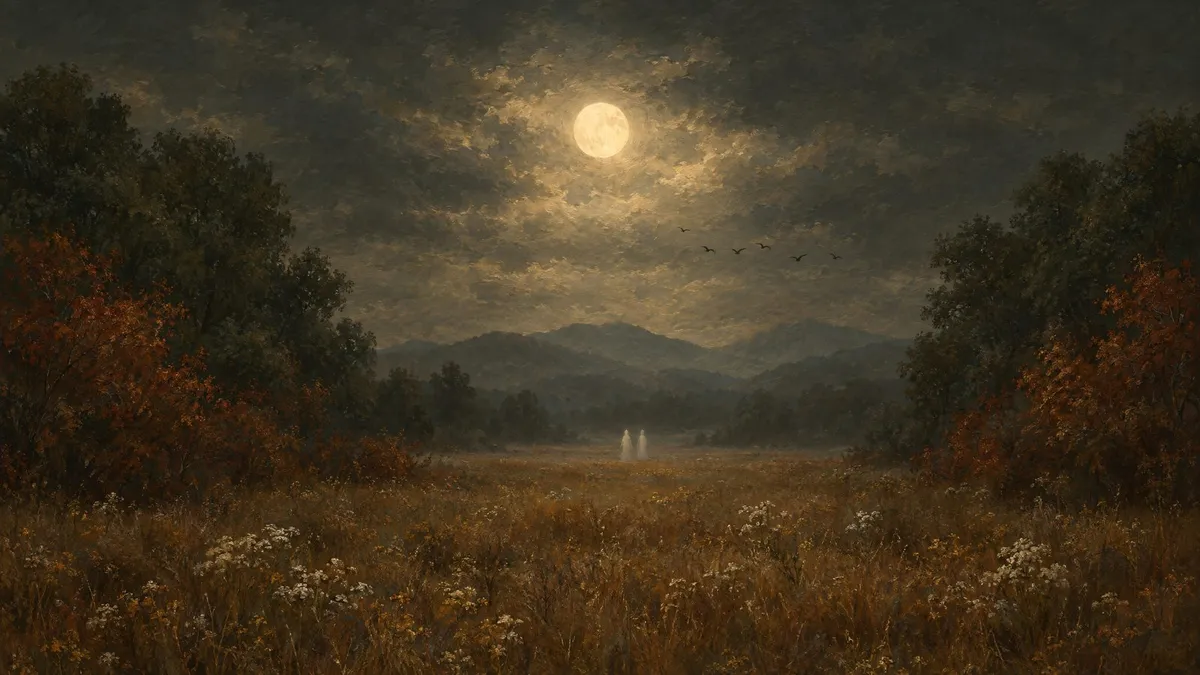 Moonlit Ghost Meadow shown on your frame