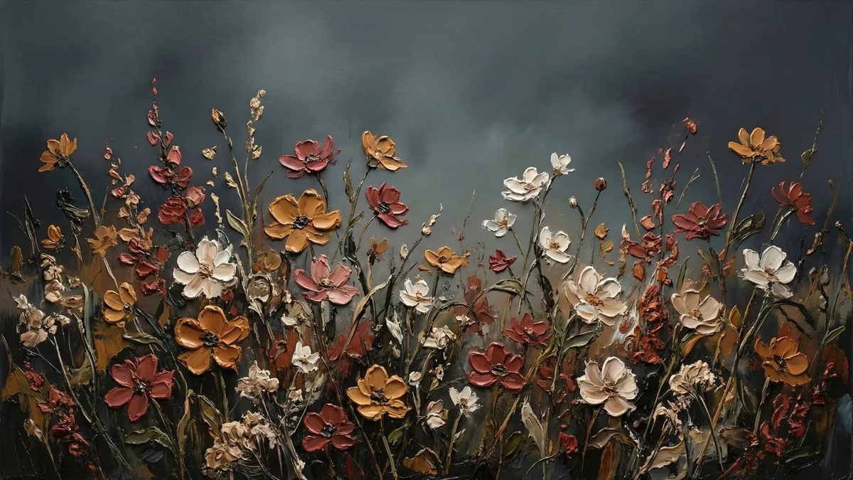 Moody Wildflower shown on your frame