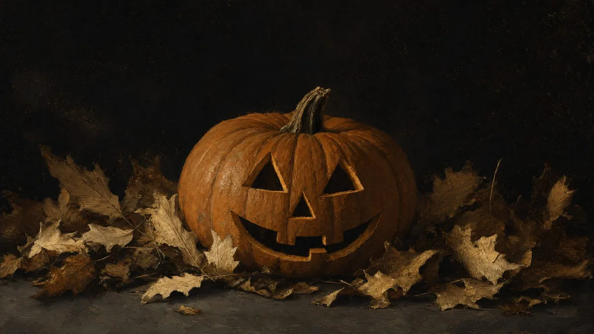 Moody Jack O Lantern shown on your frame