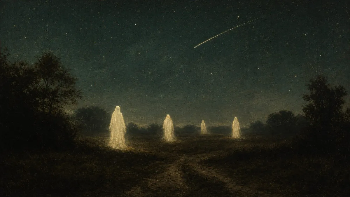 Ghosts Under Starry Sky shown on your frame