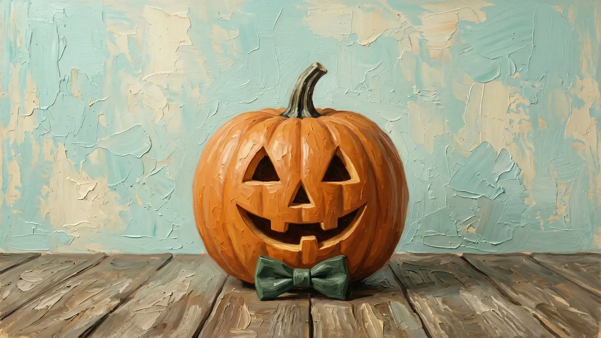 Jack O Lantern Bow Tie shown on your frame