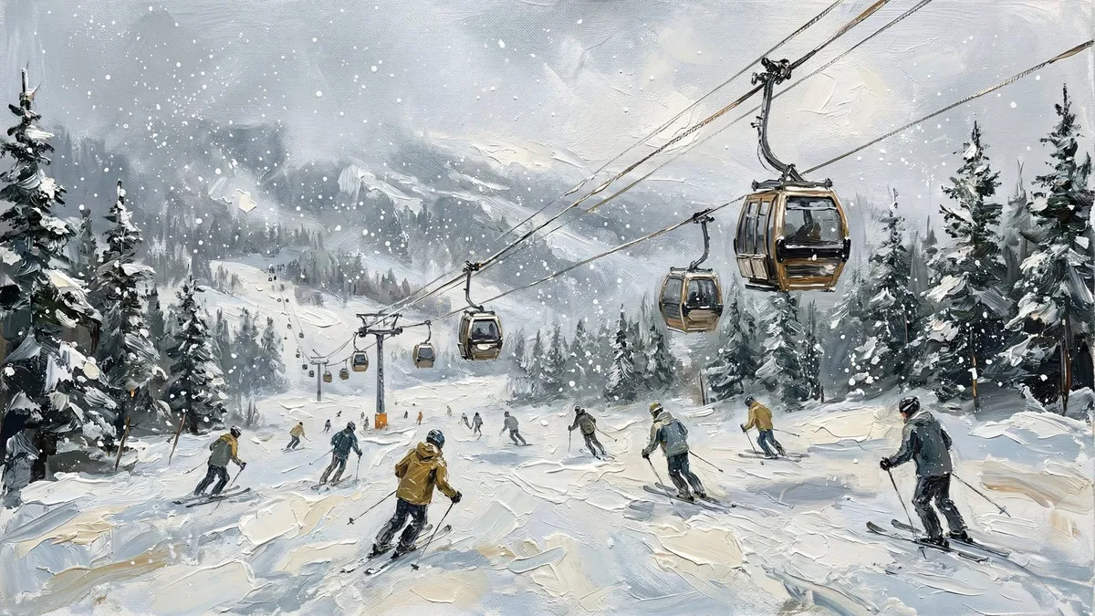 Winter Impasto Ski Resort shown on your frame