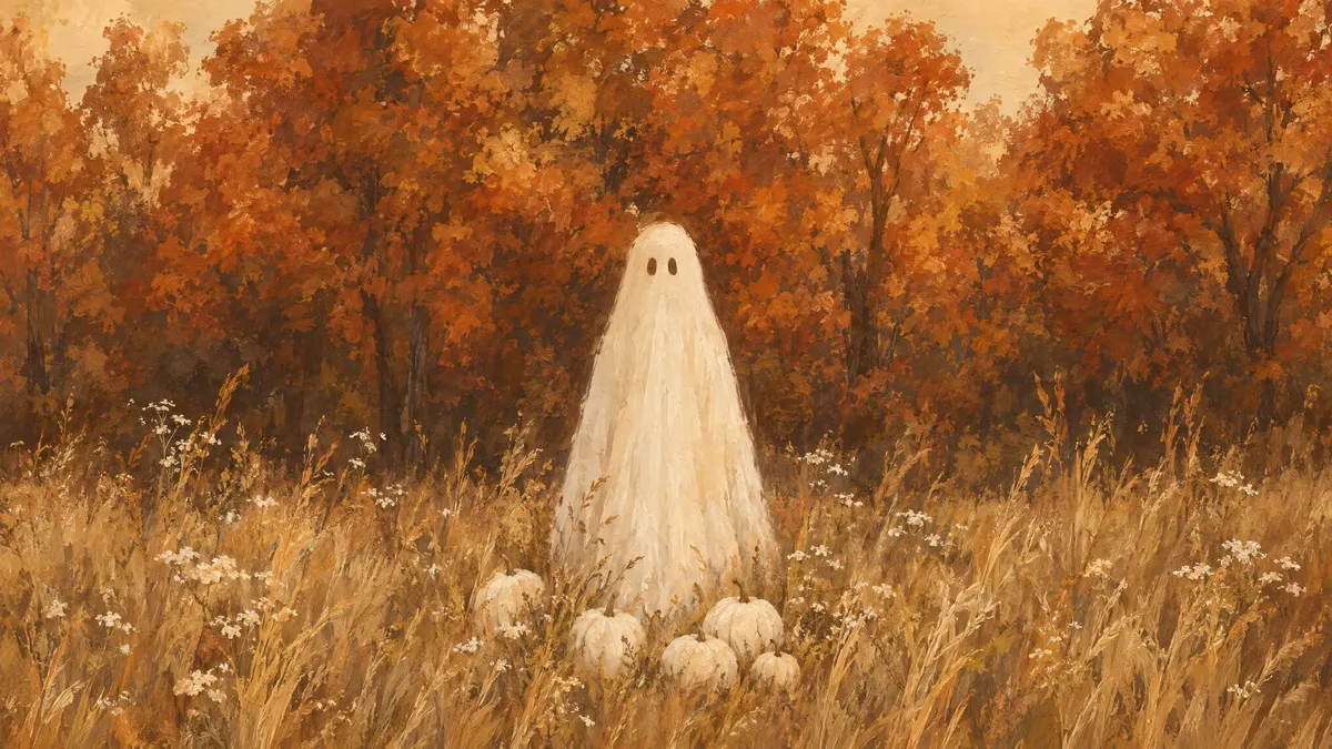 Autumn Ghost Meadow shown on your frame