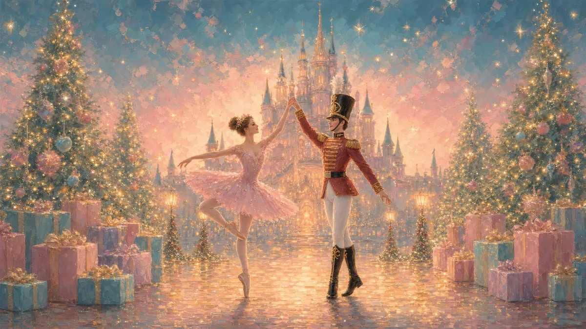 Ballerina Toy Soldier Christmas shown on your frame