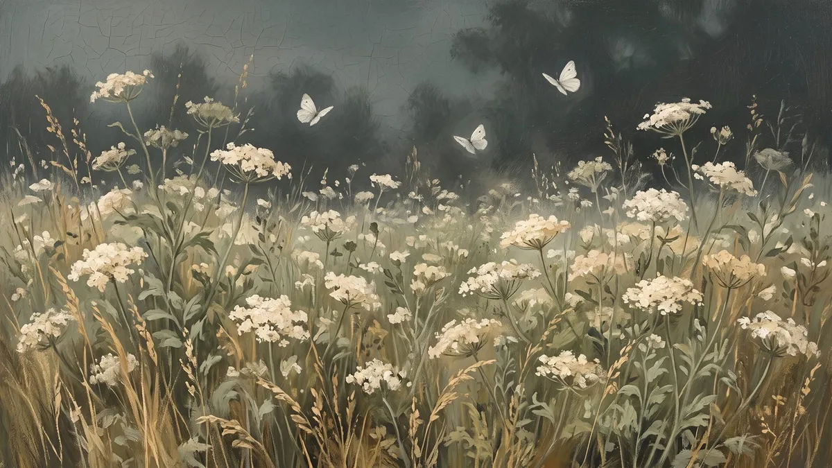 Moody Wildflower Meadow shown on your frame