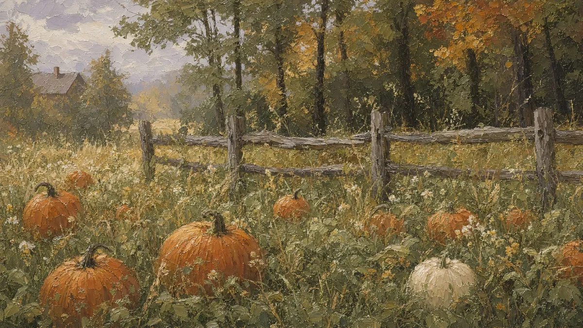Autumn Pumpkin Patch shown on your frame