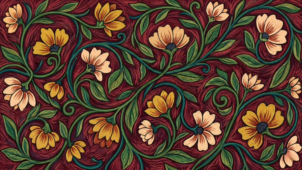 William Morris Floral Tapestry shown on your frame