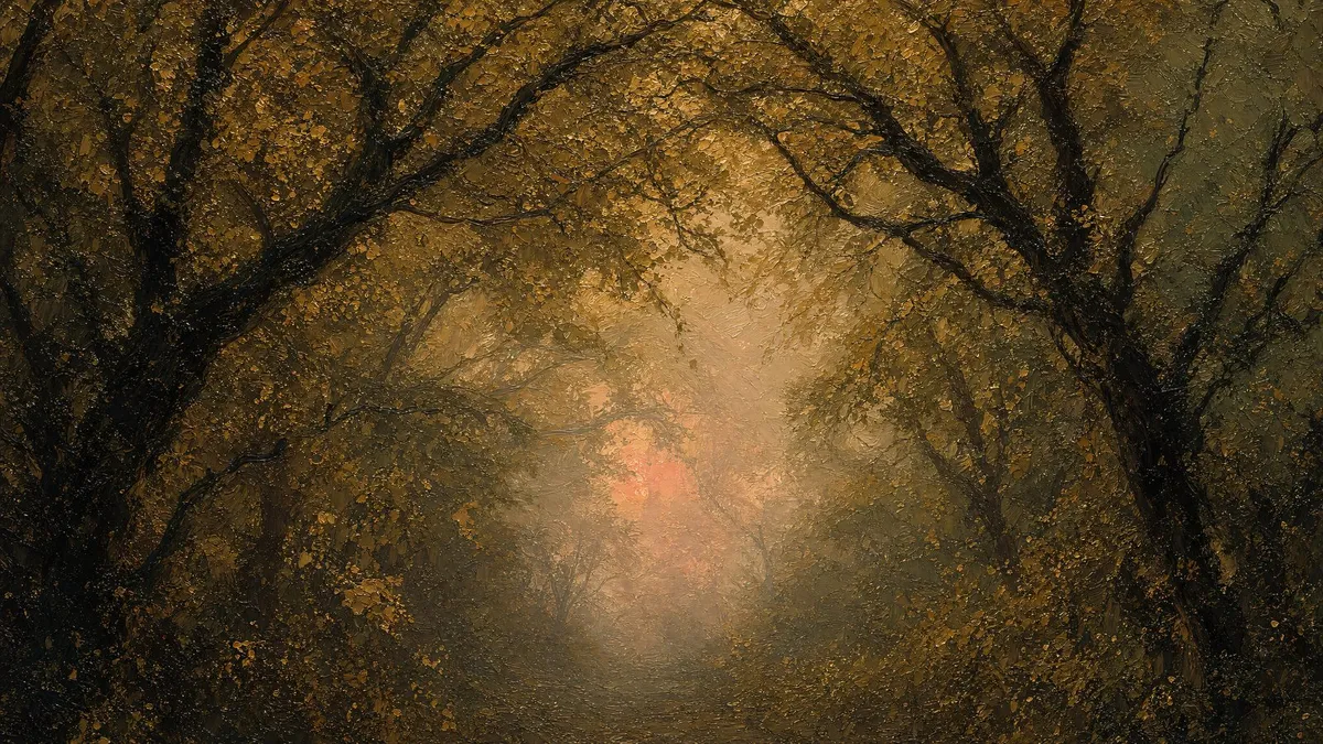 Golden Forest Canopy Haze shown on your frame