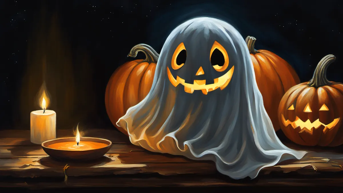 Spooky Ghost Pumpkin Set