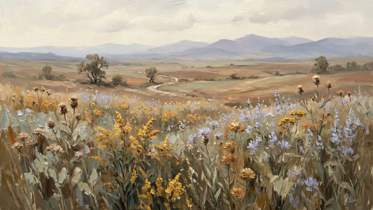 Rustic Wildflower Meadow shown on your frame