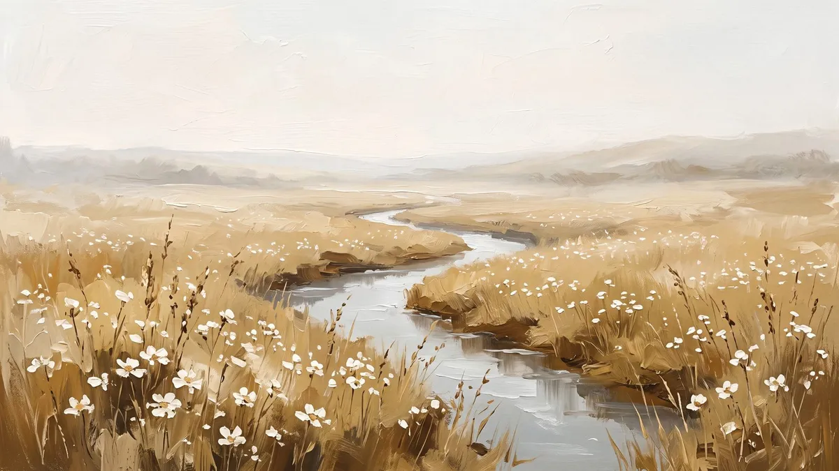 Wildflower Meadow Stream shown on your frame