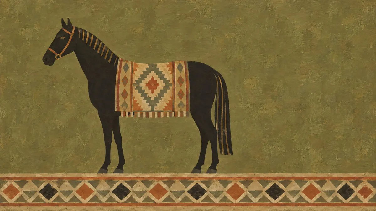 Southwestern Folk Horse shown on your frame