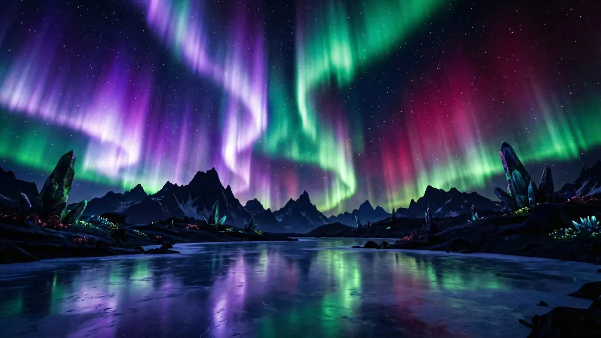 Northern Lights shown on your frame