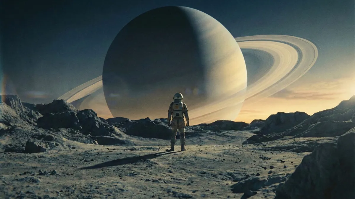 Cinematic Astronaut Space shown on your frame