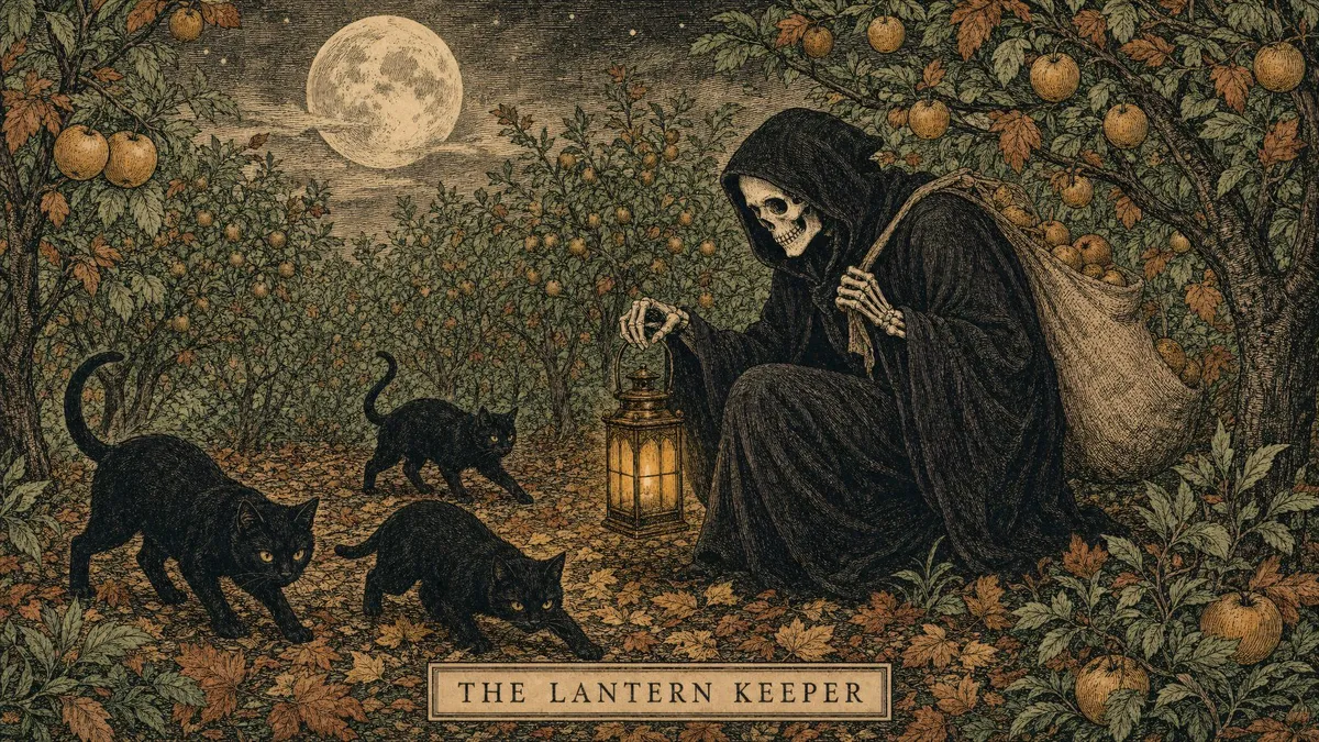 Skeletal Lantern Keeper Orchard shown on your frame