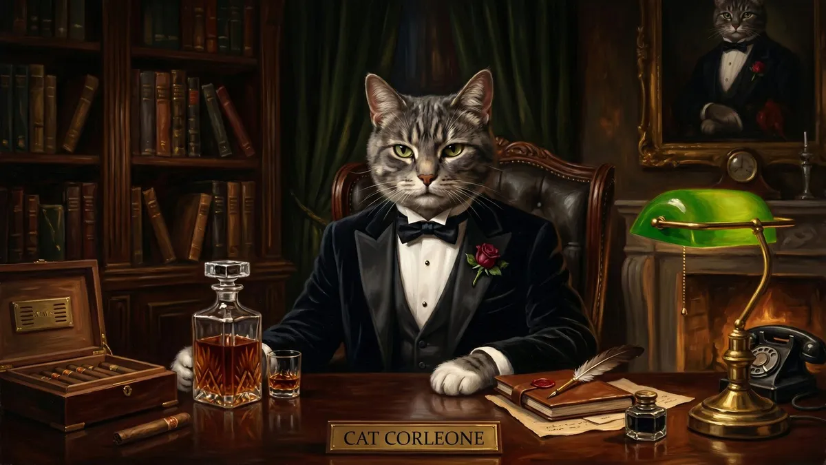 Cat Corleone shown on your frame