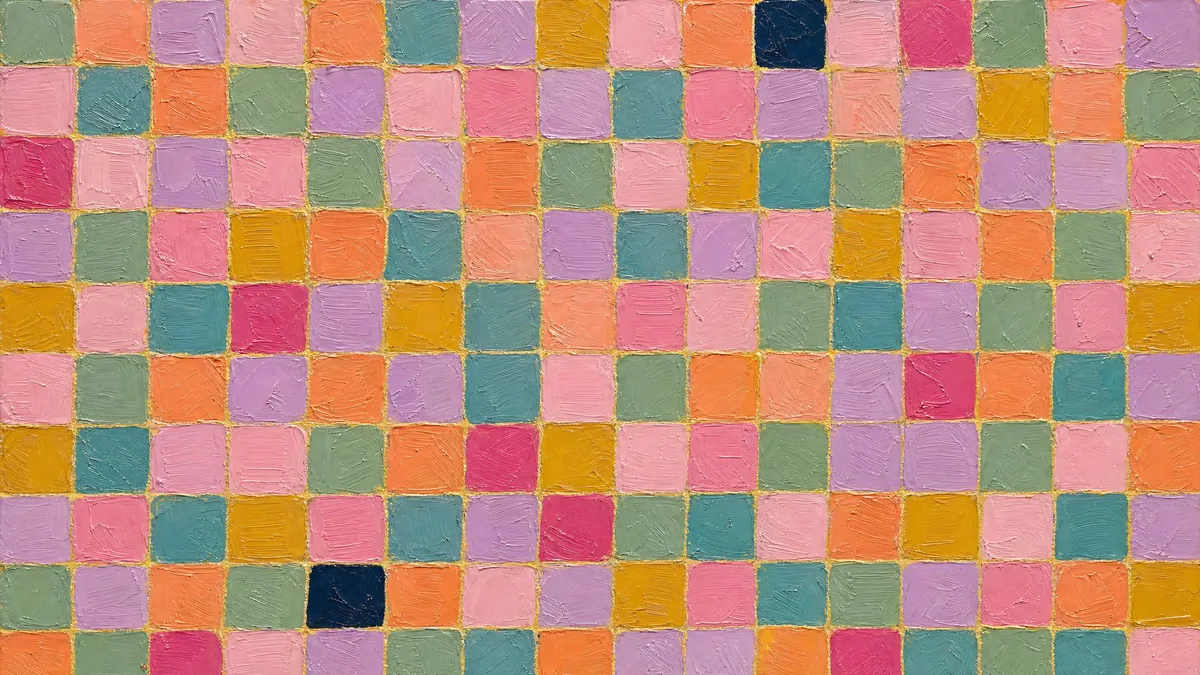 Colorful Mosaic Checkerboard shown on your frame