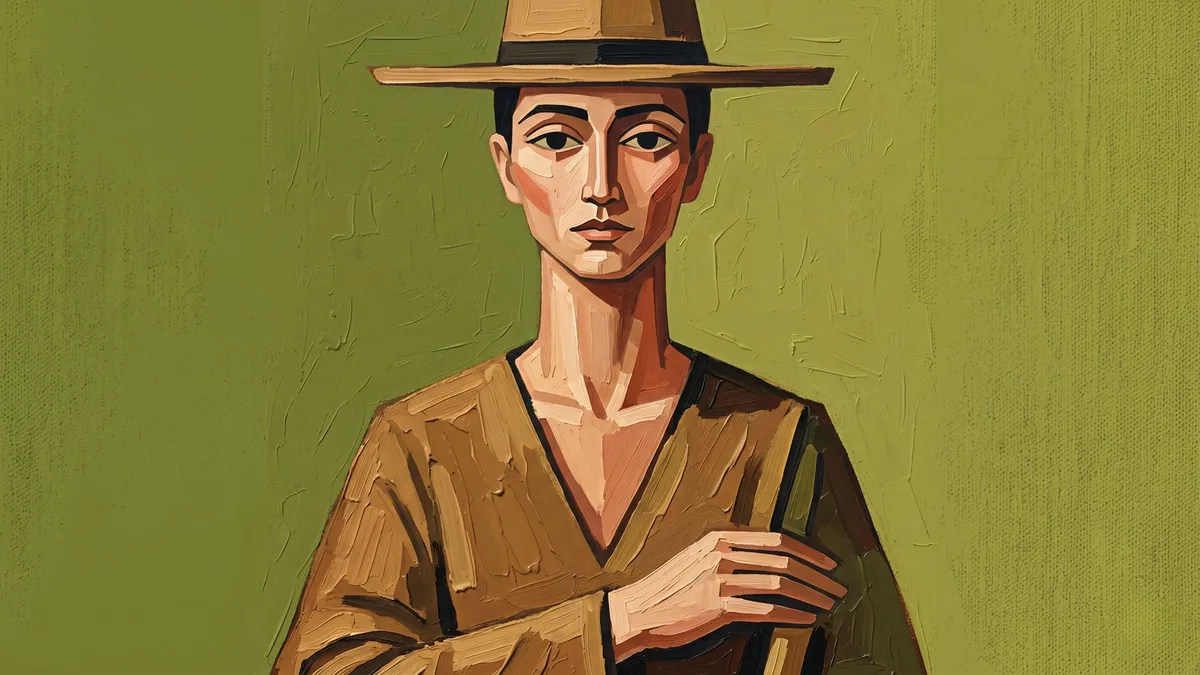 Cubist Man Portrait shown on your frame