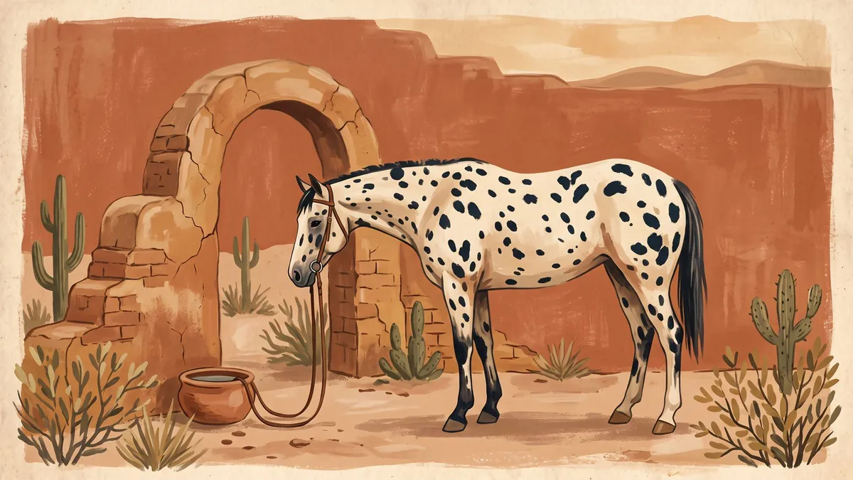 Folk Desert Horse shown on your frame