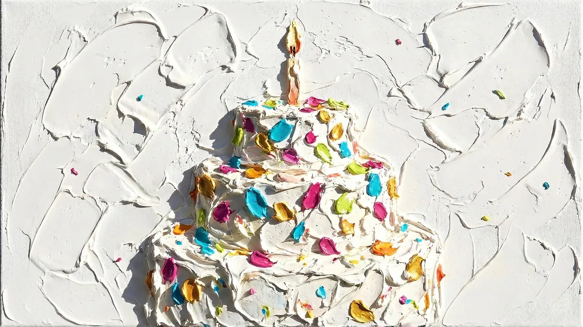 Birthday Cake shown on your frame